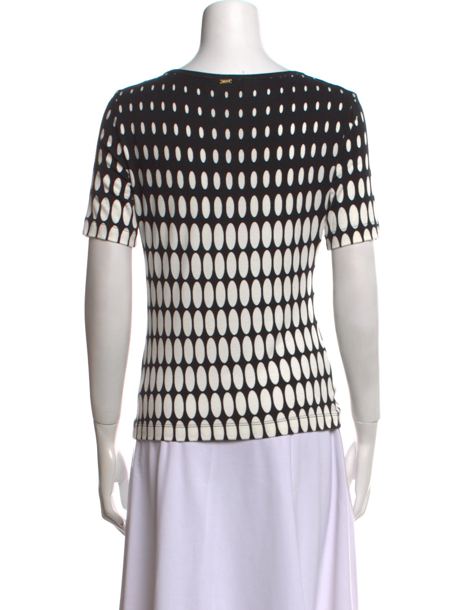 St. John Printed Scoop Neck T-Shirt